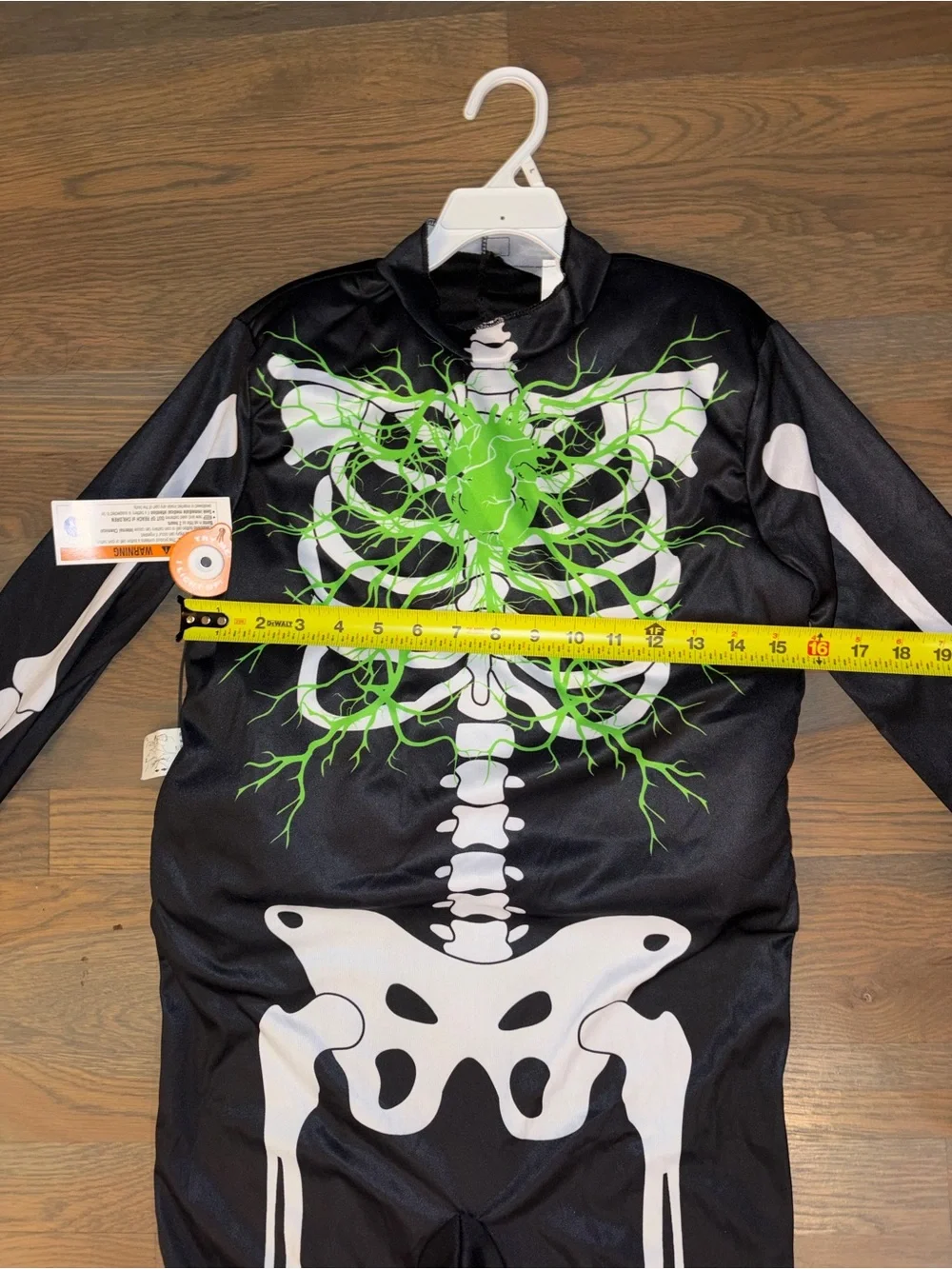 NWT Hyde & EEK Light Up Skeleton Costume Kids Large 10-12 Halloween